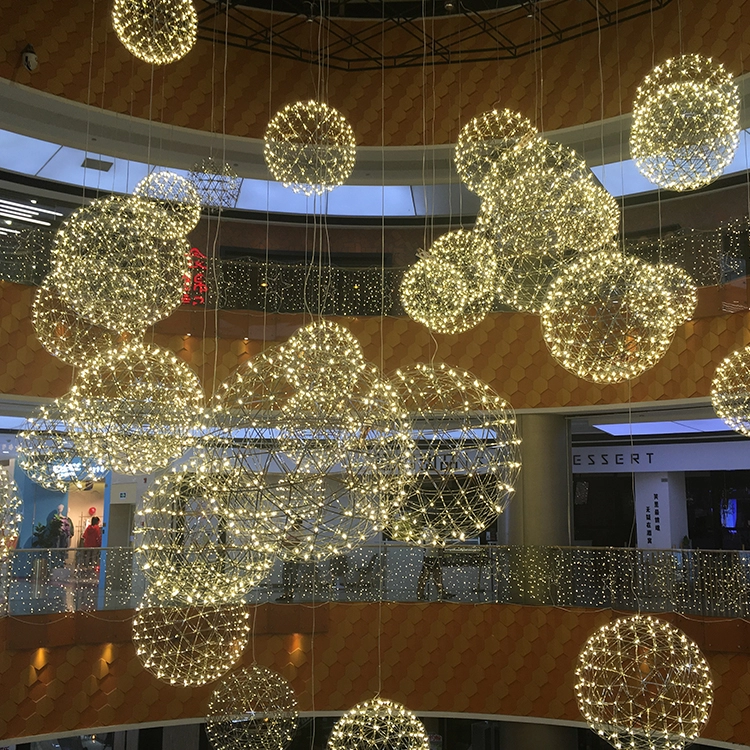 Decorazione di palla di luci di moda per il centro commerciale