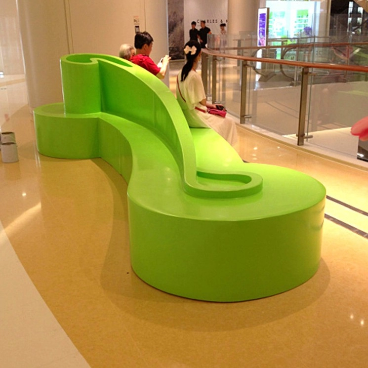 Decorazione della grande sedia del centro commerciale della panca delle note della vetroresina