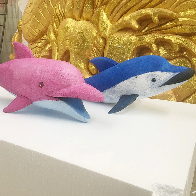 Oggetti di scena per la decorazione di conchiglie di delfino con scultura in schiuma a tema Summer Marine