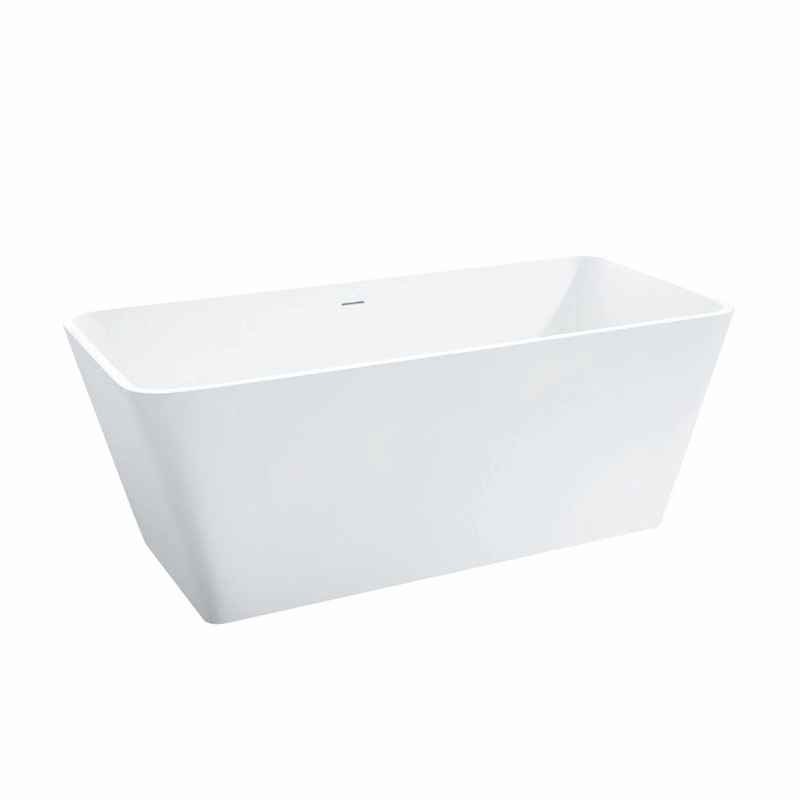 Vasca da bagno autoportante bianca moderna in superficie solida