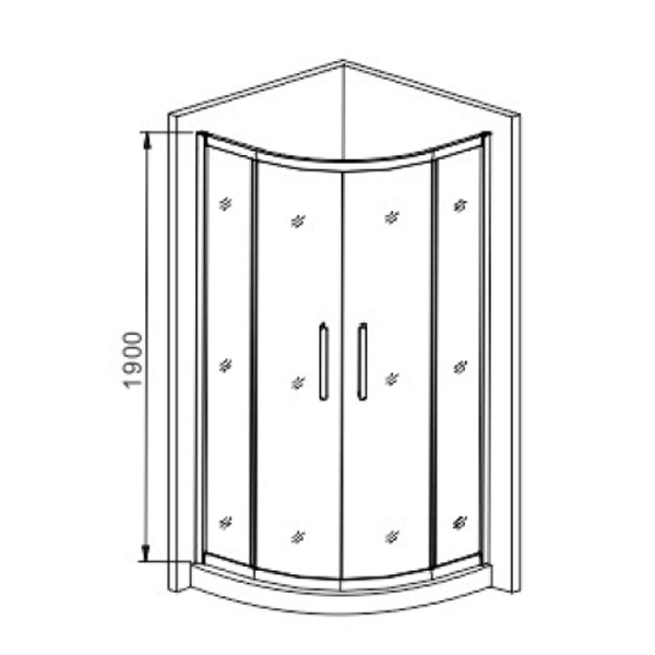 corner quadrant sliding shower enclosures_Duschkabinen_duschen_rundduschen_douchecabine_NEUNAS