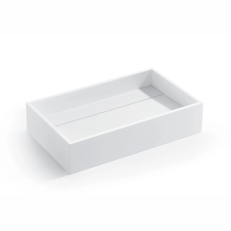 Bagno moderno design bianco opaco lavabo in superficie solida