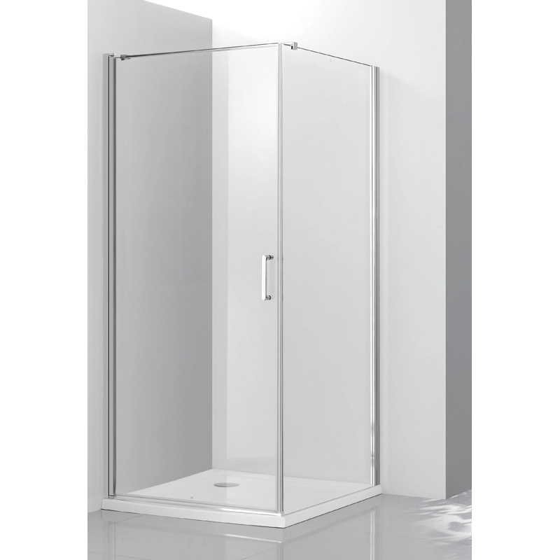 Box doccia con porta a bilico sinistra quadrata senza telaio