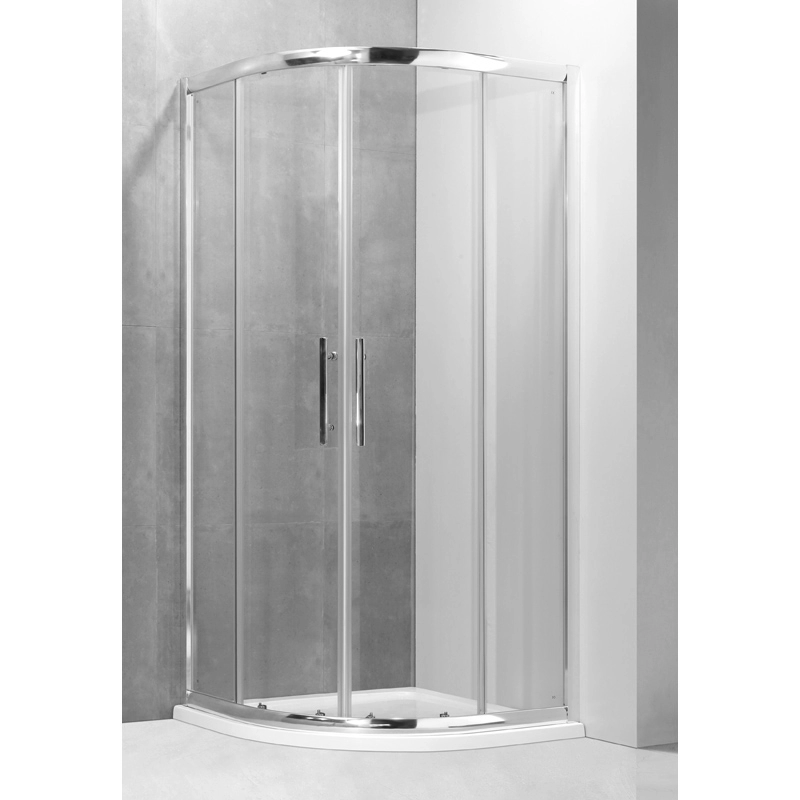 Box doccia angolare con porta scorrevole ad angolo