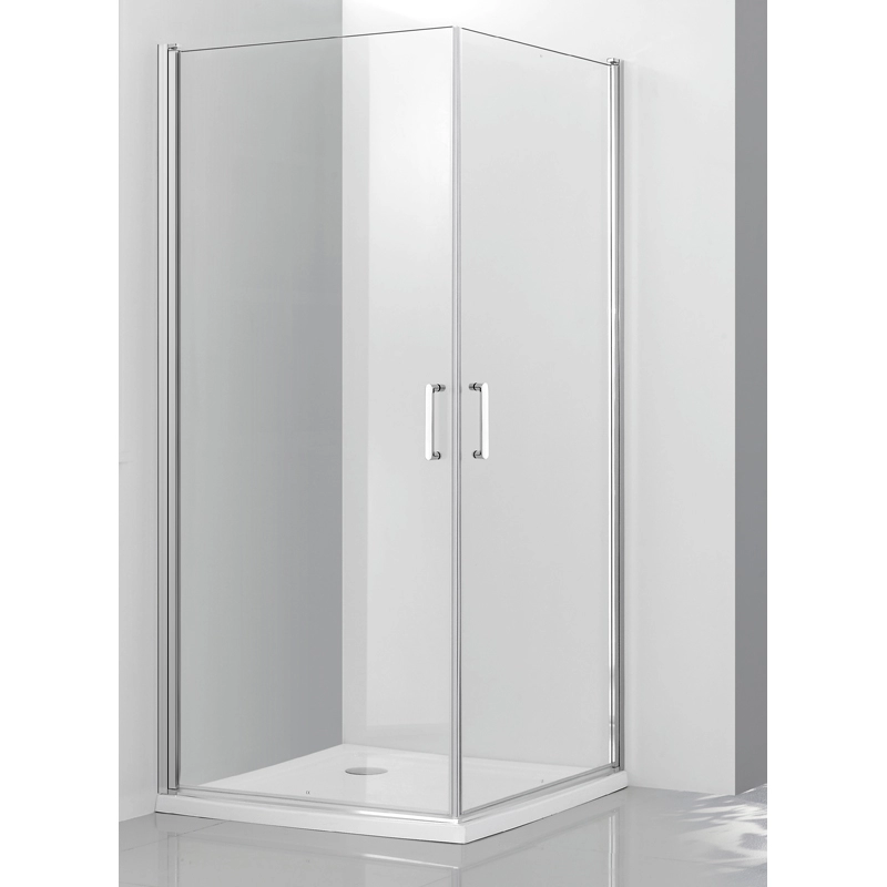 Box doccia con porta a bilico quadrata senza telaio