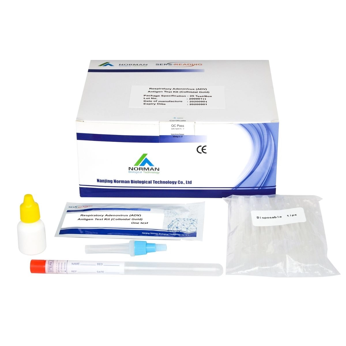 Kit per il test dell'antigene dell'adenovirus respiratorio (ADV).