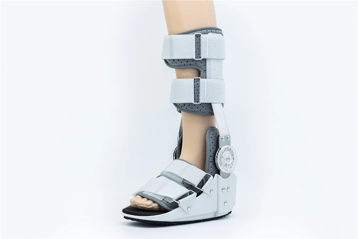 Tall Summer ROM Walker frattura Bretelle per stivali con stecche in alluminio e borse alla caviglia in gel