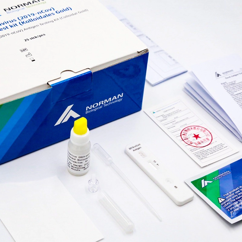 Novel Coronavirus (2019-nCoV) Kit per il test dell'antigene della saliva di carta (oro colloidale)