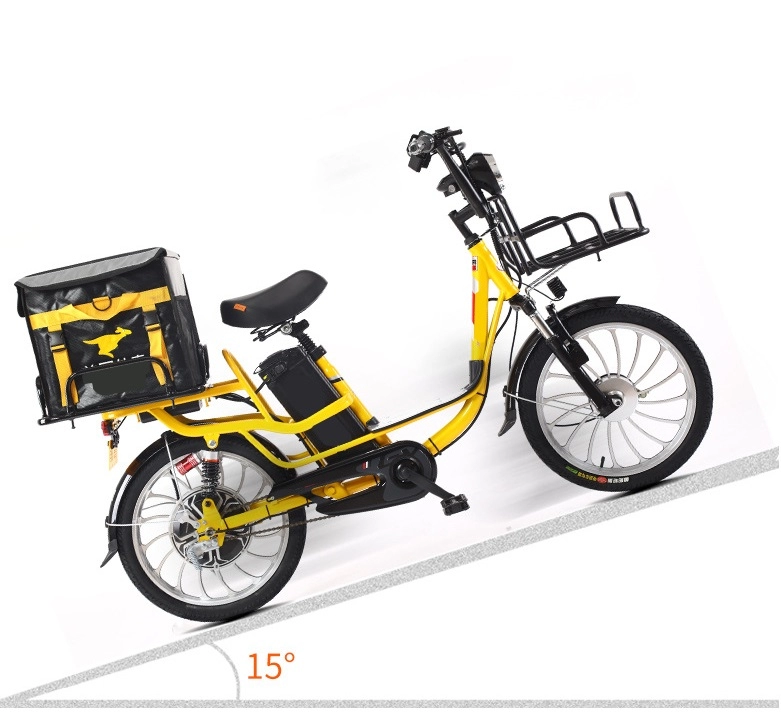 Bici elettrica per consegna pizza fast food a lungo raggio con motore 400w 48v
