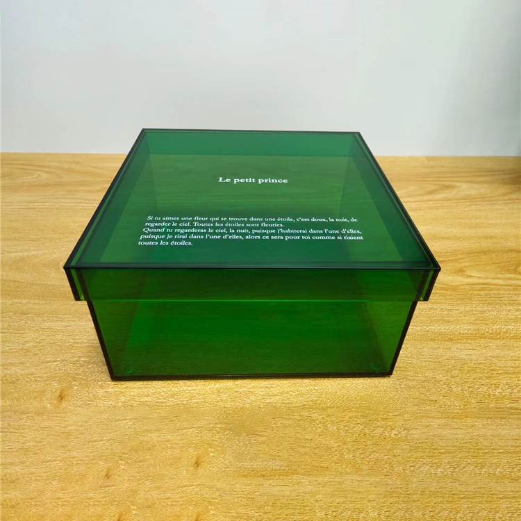 scatola di immagazzinaggio in acrilico colorato impilabile antipolvere con coperchio