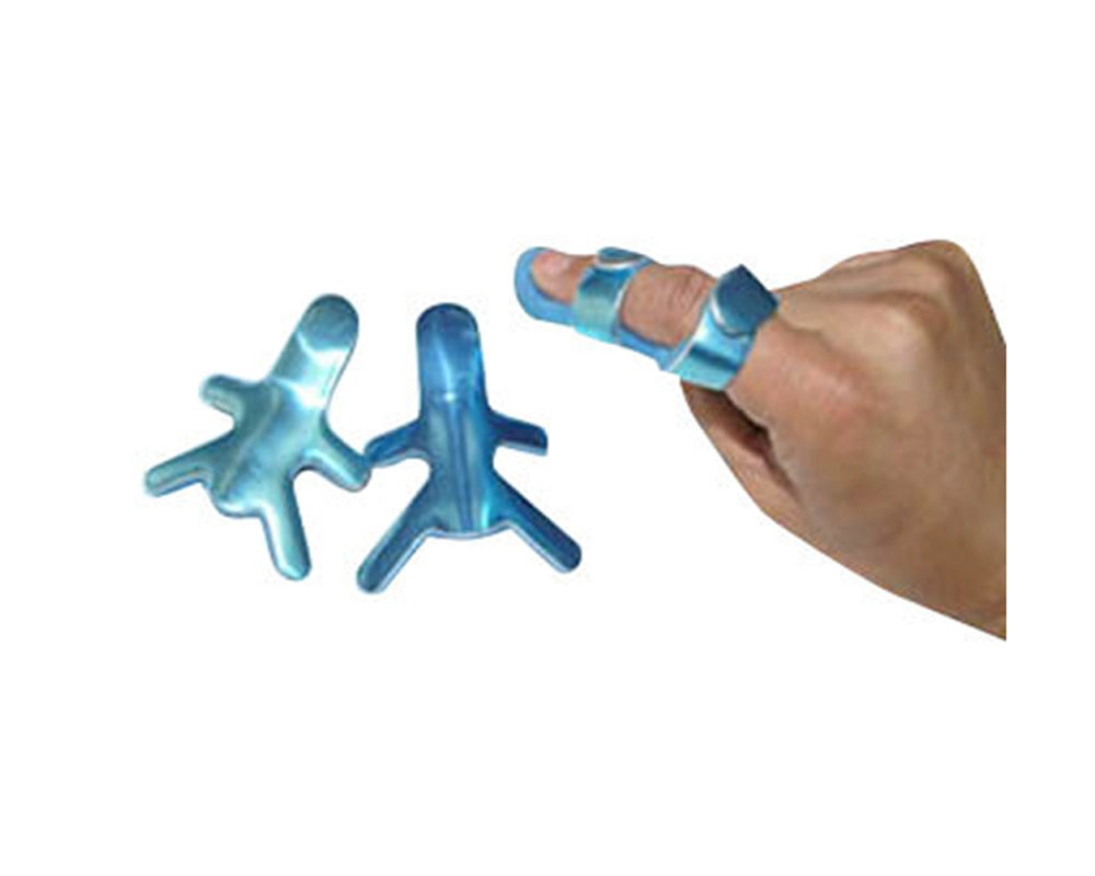 Bretelle per dita in alluminio Frog con stecche per dita con imbottitura in schiuma presa di fabbrica