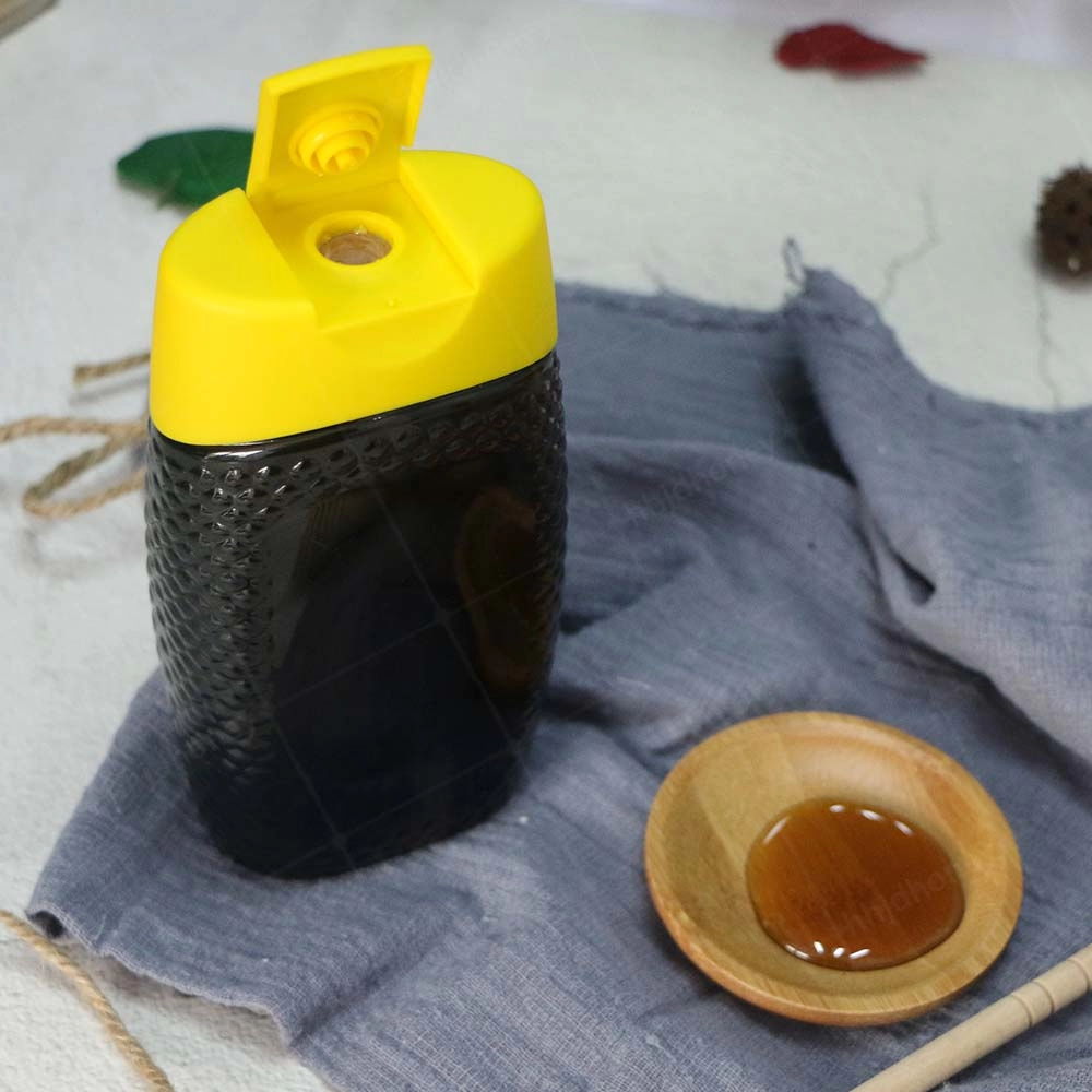 Bottiglia di puro miele di grano saraceno naturale da 500 g con coperchio in silicone