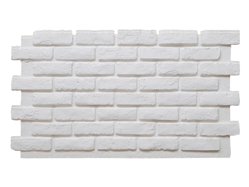 Pannello da parete con accento in finto mattone bianco