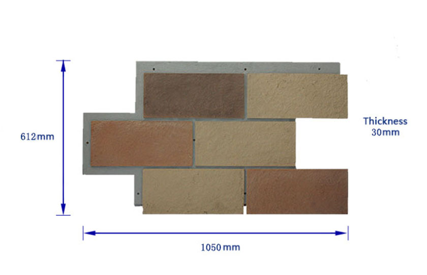 Faux brick siding for exterior wall