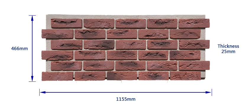 Red brick Effect Wall Panels