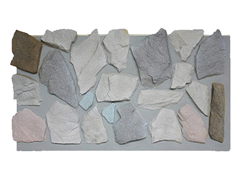 Pannello murale in finta pietra con decorazione in poliuretano 3D