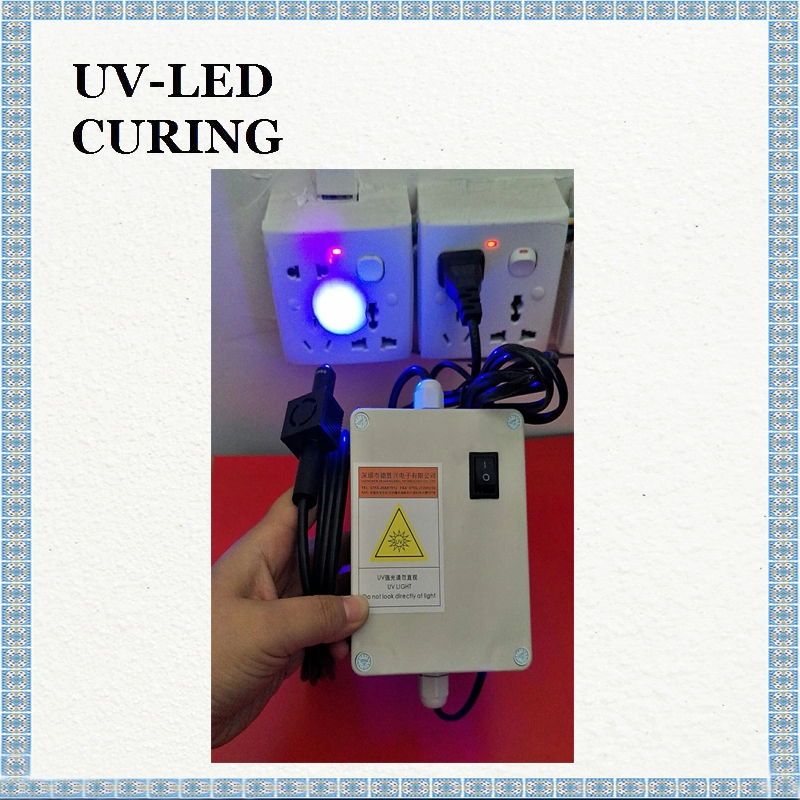 Sorgente di luce spot a LED UV con testa di irraggiamento singola con raffreddamento ad aria