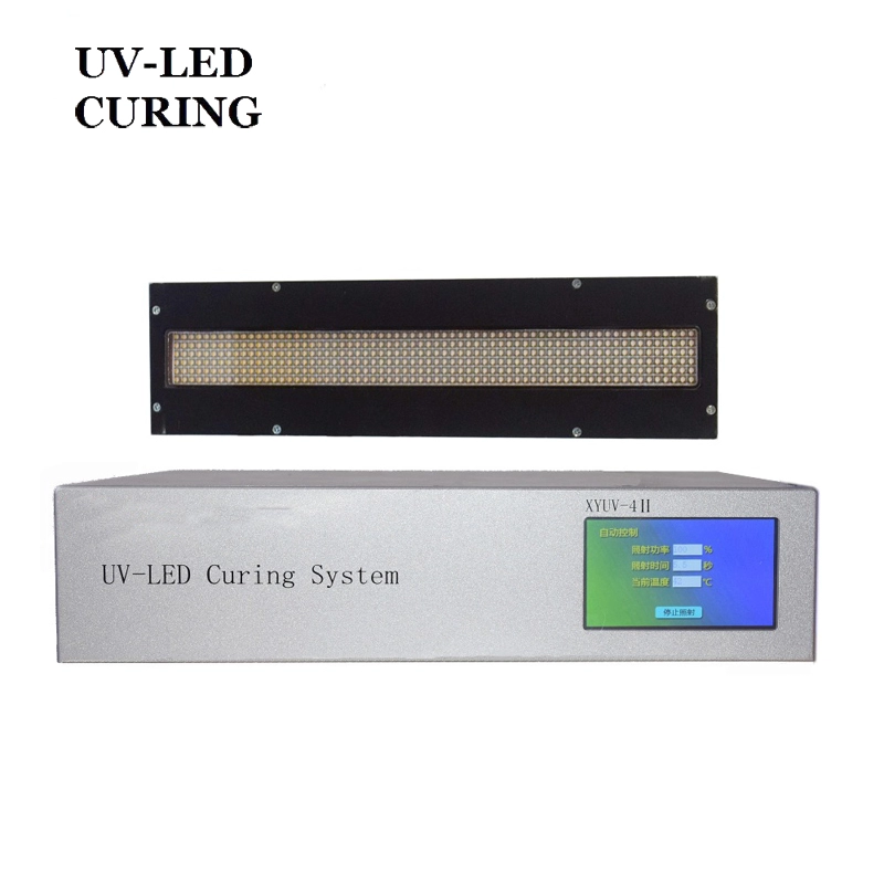 Stampa serigrafica con essiccatore UV con sistema di polimerizzazione UV LED a 395 nm