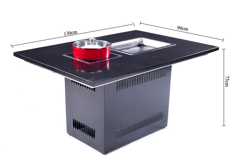 Le dimensioni dei tavoli grill per barbecue coreani CENHOT possono essere personalizzate