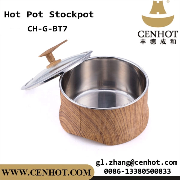 Pentole da ristorante CENHOT in acciaio inossidabile con rivestimento in legno