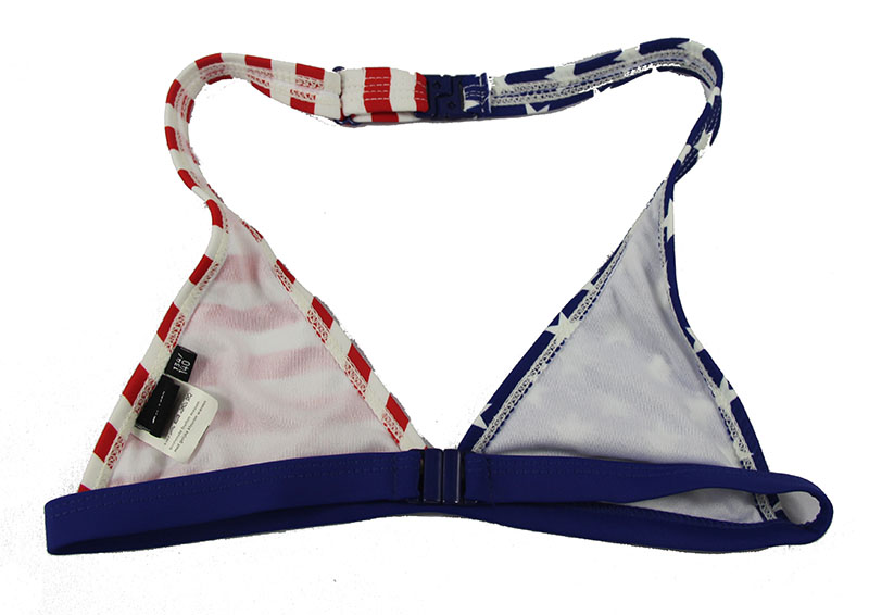 Triangle bikini tops US flag