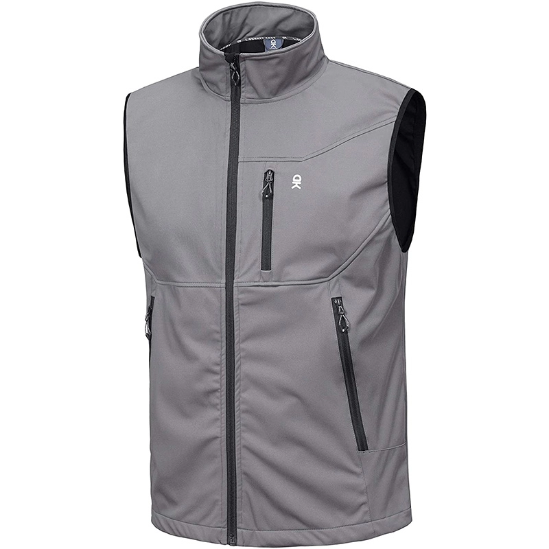 Gilet Softshell leggero da uomo, giacca senza maniche antivento per viaggi, escursionismo, corsa, golf