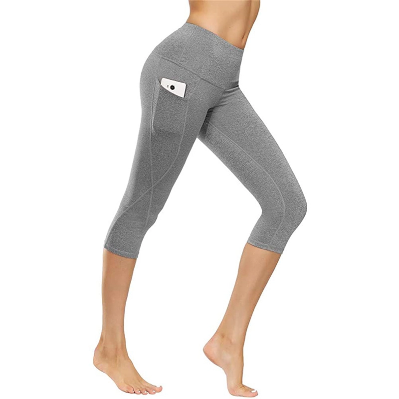 Pantaloni a vita alta Yoga per il controllo della pancia Allenamento in esecuzione elasticizzato a 4 vie