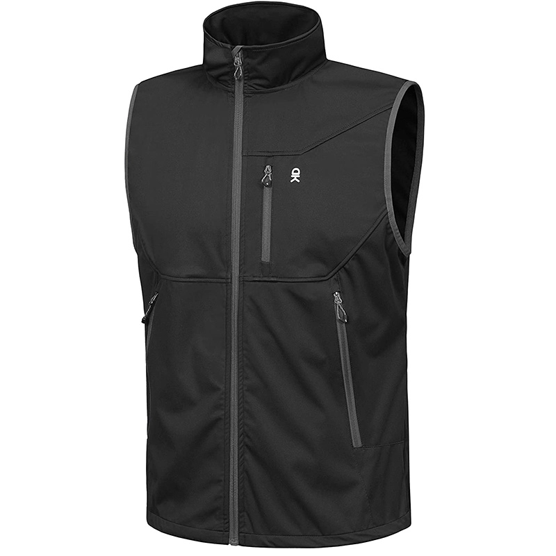 Gilet Softshell leggero da uomo, giacca senza maniche antivento per viaggi, escursionismo, corsa, golf