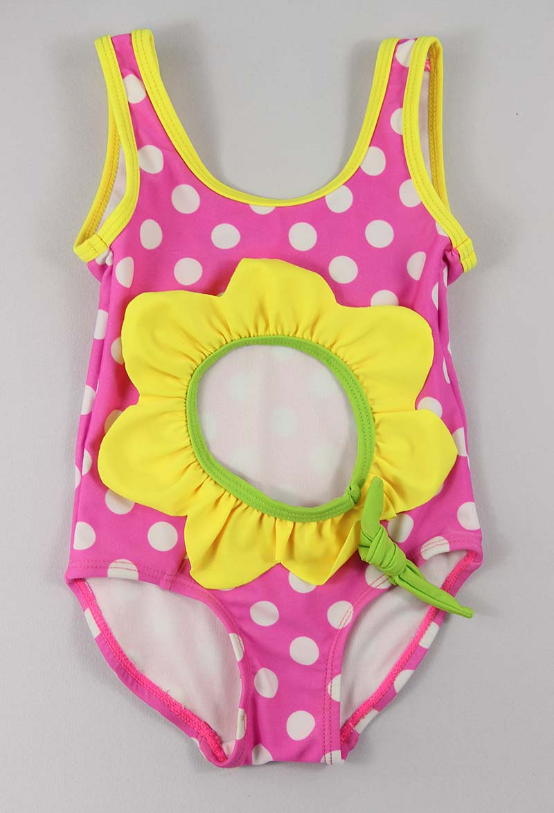 Pink polka dots one piece swimsuits
