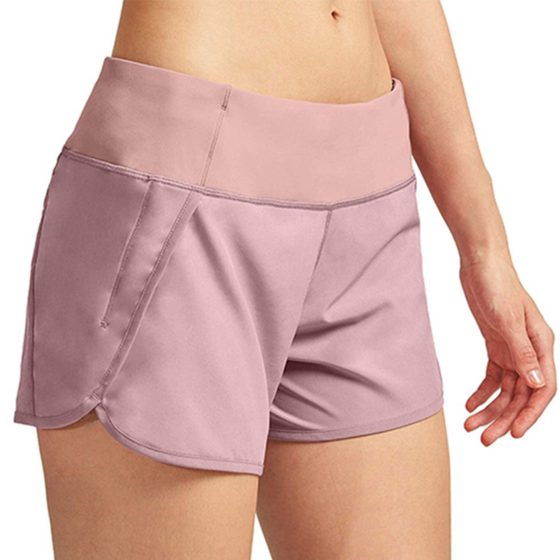 pantaloncini da allenamento rosa a doppio strato