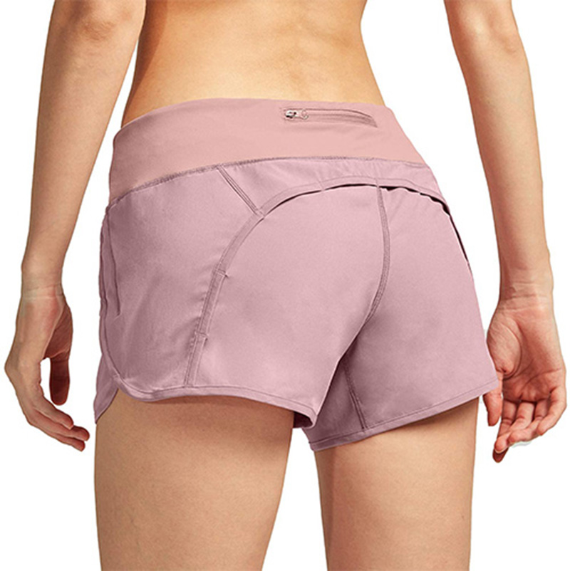 pantaloncini da corsa rosa con tasca