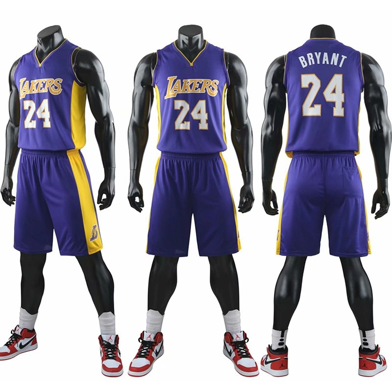 Set di maglie da basket uniformi da uomo per pantaloncini da competizione personalizzati