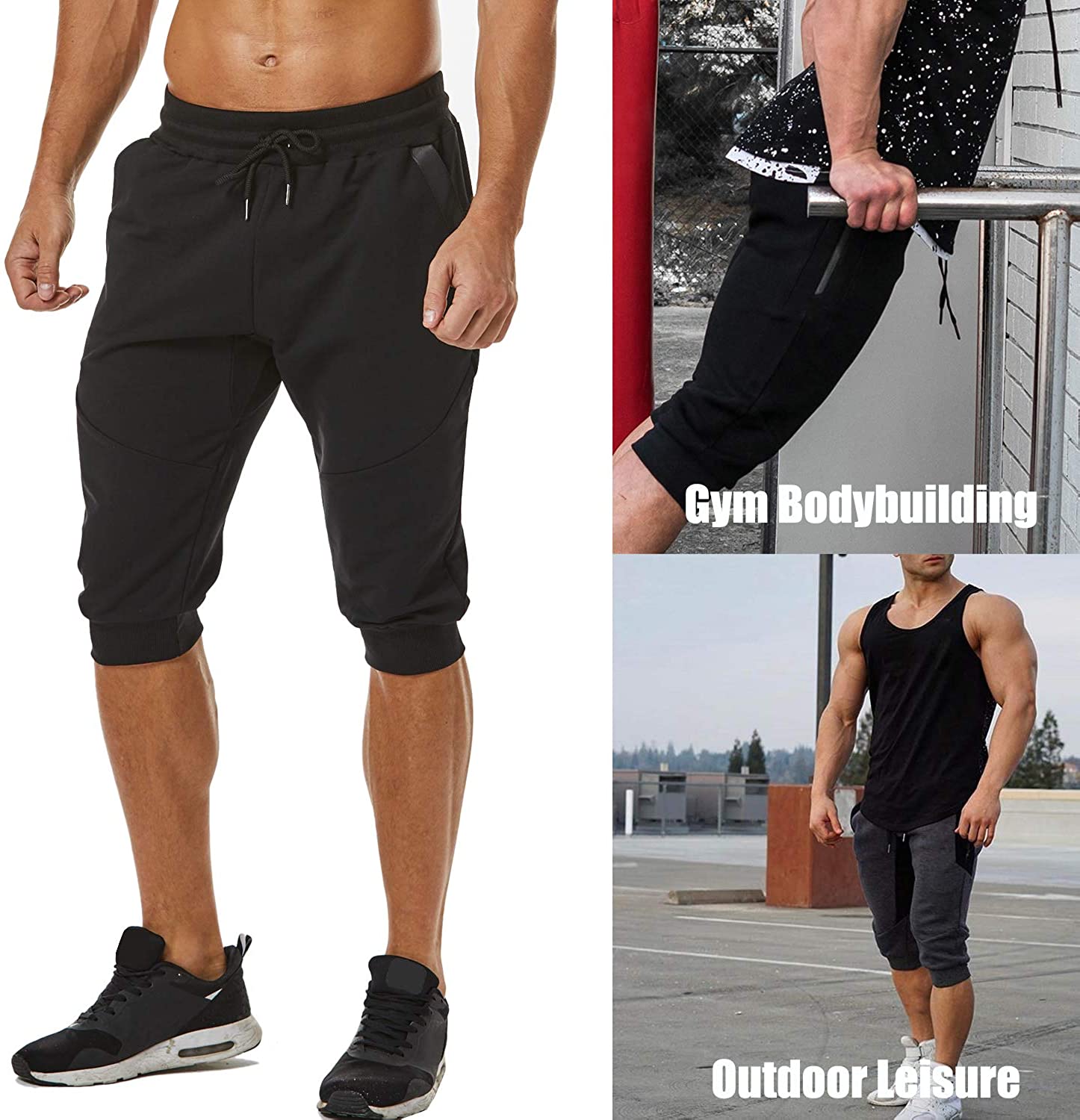 black sport pants for running