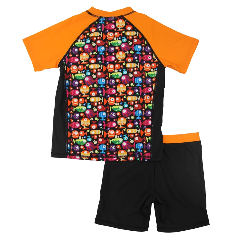 Fish Orange Rash Guard e costume da bagno