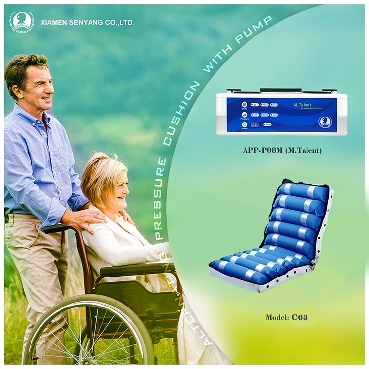 Personalizzato zise oem comfort pressione alternata antidecubito medico gonfiabile pad sedile sedia sedia a rotelle cuscino d'aria