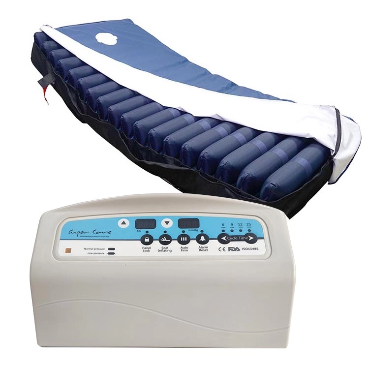 Materasso ad aria gonfiabile antidecubito per assistenza sanitaria a pressione alternata tubolare in pu per letto icu