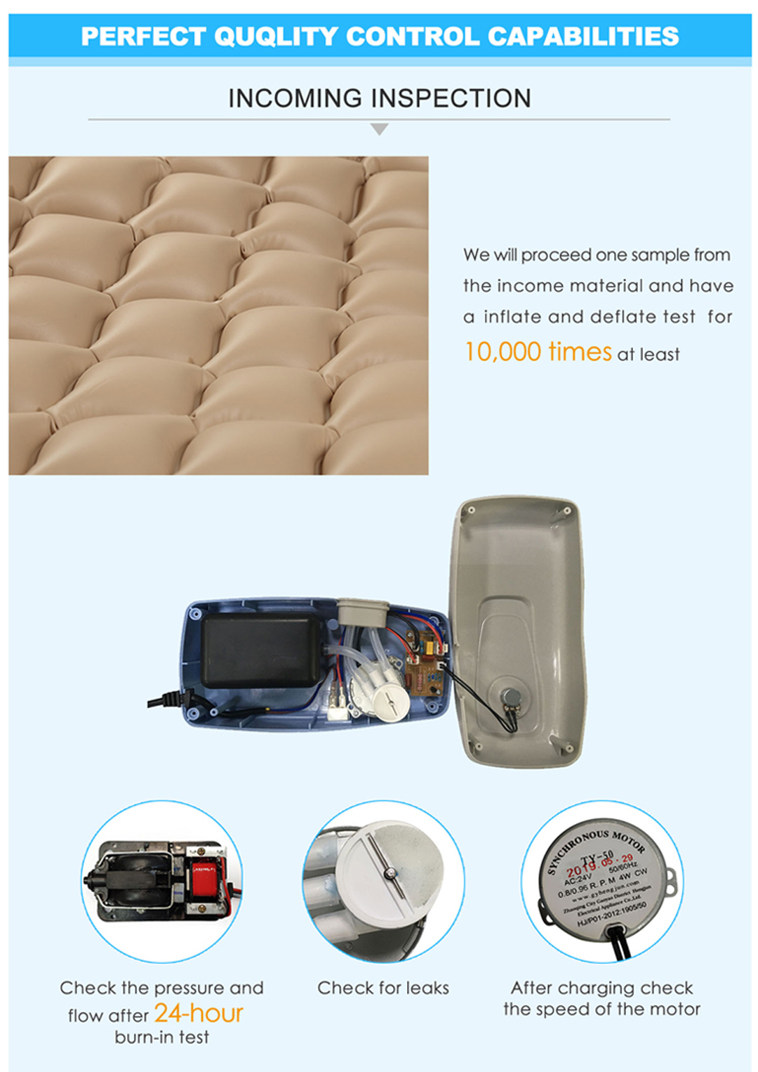 medical bubble air mattress with pump