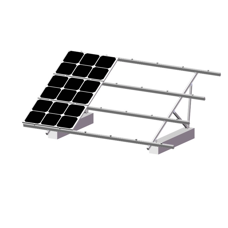 Soluzione di montaggio per blocchi di cemento solare