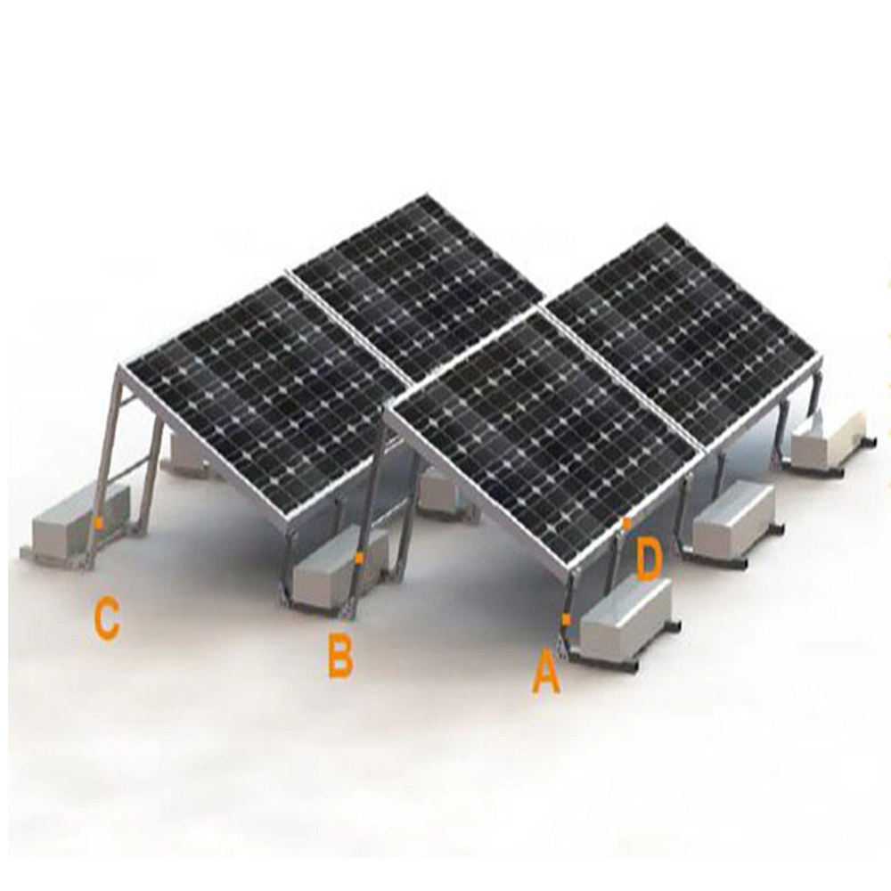 Sistema di montaggio del pannello solare del tetto zavorrato