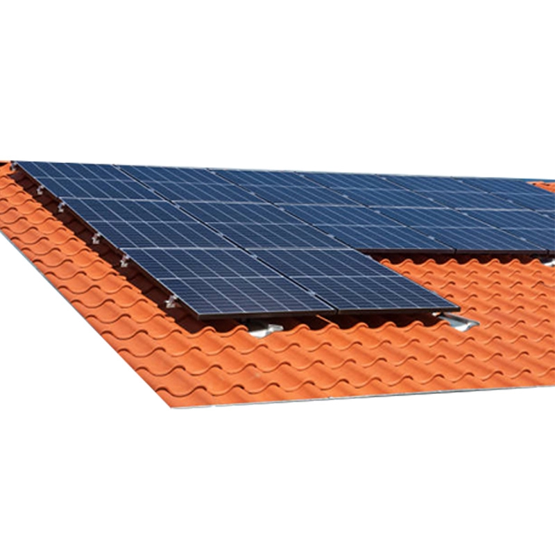 struttura di montaggio sul tetto di piastrelle solari fotovoltaiche residenziali