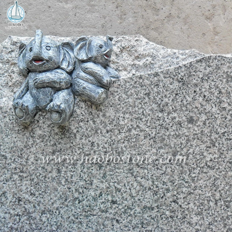 Lapide funeraria in granito grigio Cina G623 Francia