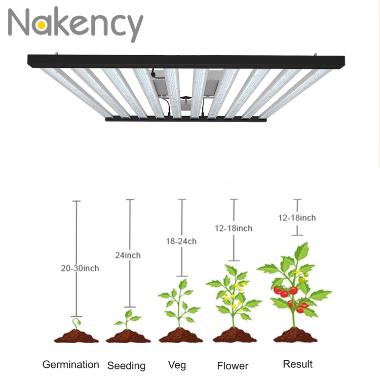 1200w 10 luci per piante a LED rimovibili per la crescita degli ortaggi