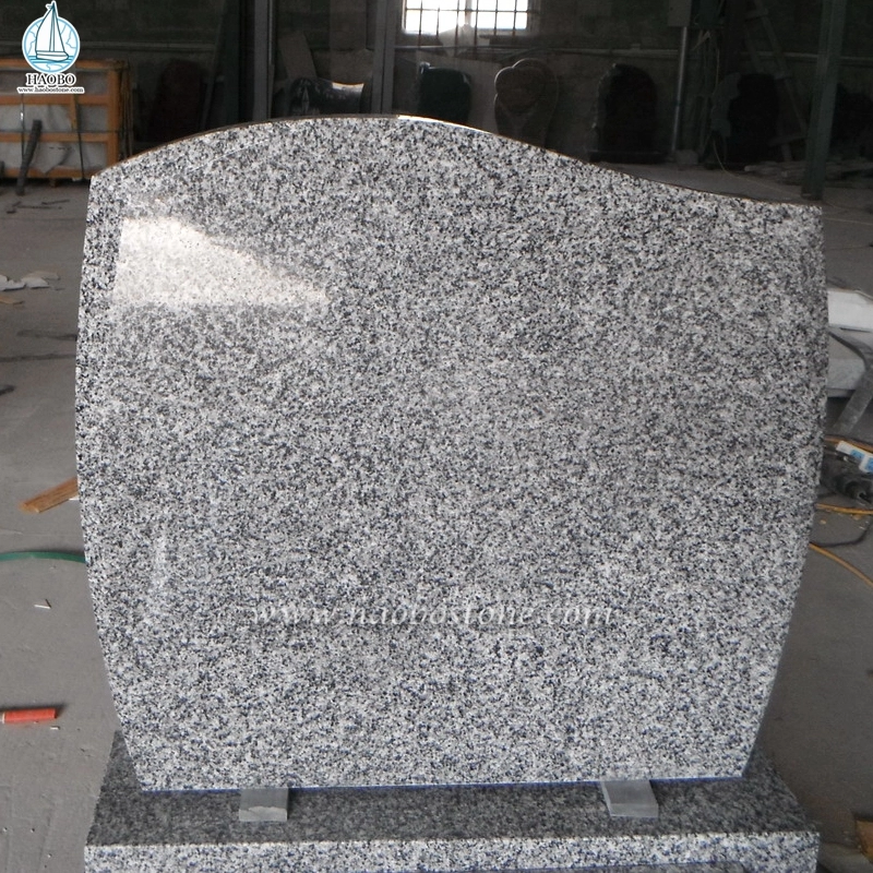 Lapide funeraria lucidata dal design semplice in granito grigio G655