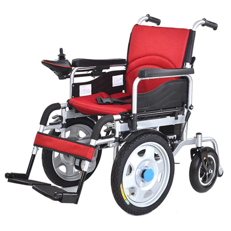 Sedia a rotelle elettrica con schienale regolabile in altezza per anziani