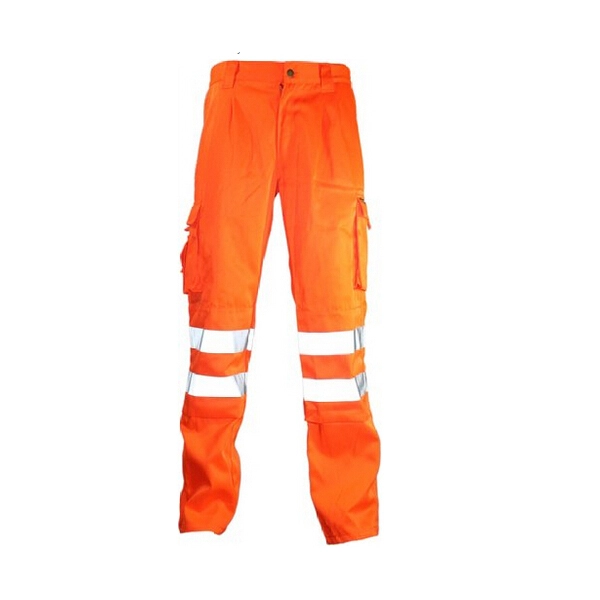 Pantaloni da lavoro riflettenti impermeabili ad alta visibilità da uomo