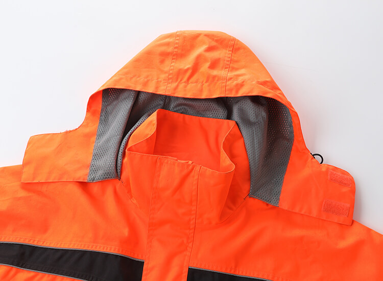 Abbigliamento da lavoro da uomo ad alta visibilità arancione riflettente impermeabile