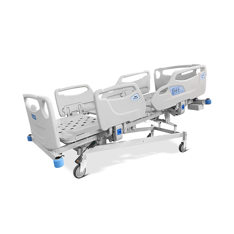 Letto d'ospedale elettrico per terapia intensiva a 5 funzioni per apparecchiature mediche di alta qualità