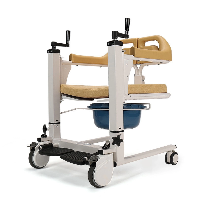 Sedia elevatrice multifunzione per trasferimento paziente con sedia a rotelle comoda per doccia