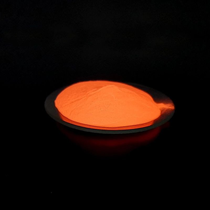 Pigmento fotoluminescente incandescente arancione impermeabile per segnale di sicurezza
