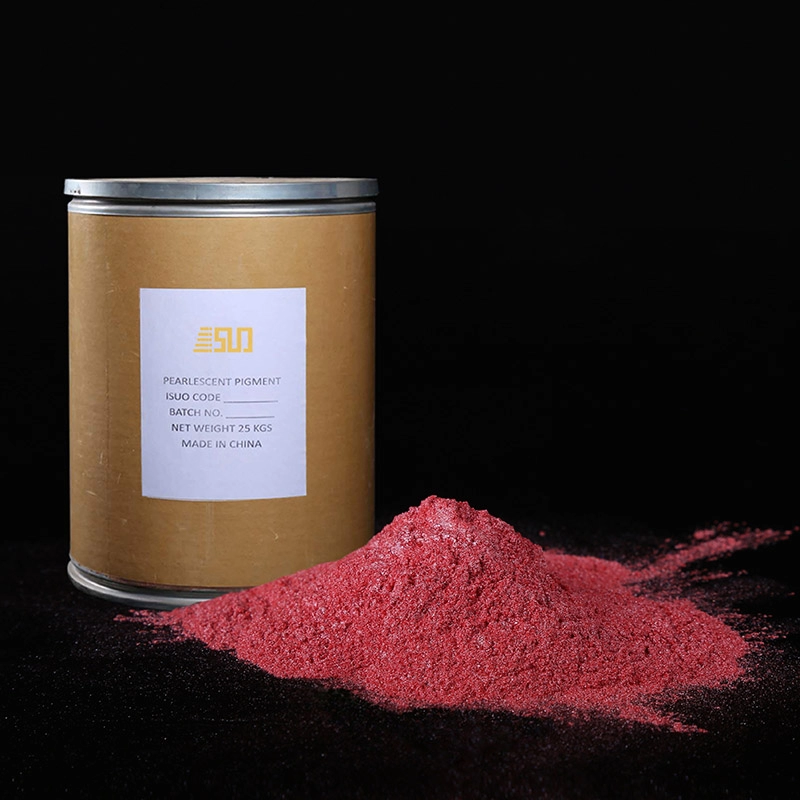 Polvere di pigmento effetto color rosso perla scintillante